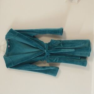Lands' End Hooded Fleece Robe Kids Youth Children‎ Unisex Pockets Belted 12